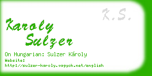 karoly sulzer business card